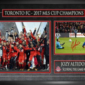 Jozy Altidore signed framed championship photo