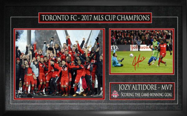 Jozy Altidore signed framed championship photo
