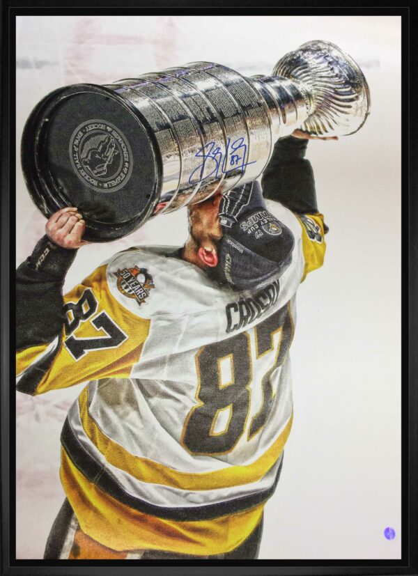 Crosby Signed 20x29 Stanley Cup Canvas
