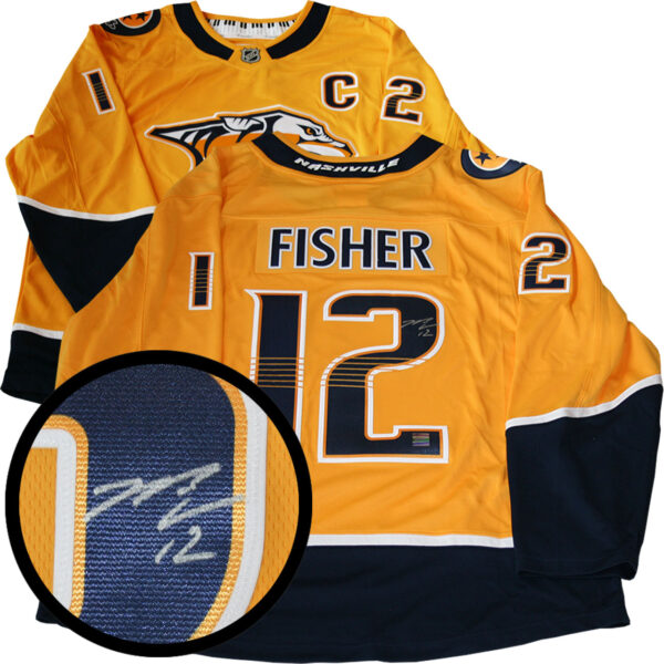 Signed Mike Fisher Predators Jersey